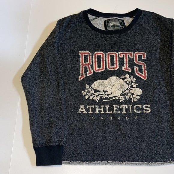 Roots Canada Black and White Cotton Sweatshirt - Women’s Size Medium - Picture 4 of 10